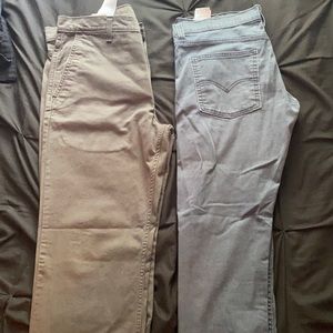 Two Pairs of Jeans 33X32 (Grey & Blue)